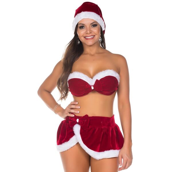 Kit Fantasia Mamãe noel de Saia Pimenta Sexy - Sexshop