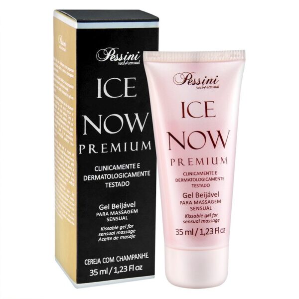 Ice NOW! Premium Gel Gelado Comestível Cereja com champanhe 35ml Pessini - Sex shop