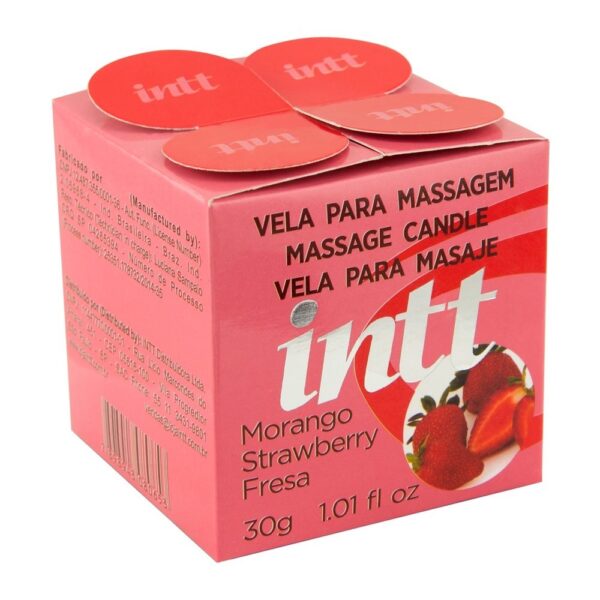 Vela Aromática Beijável MORANGO 30g INTT - Sex shop