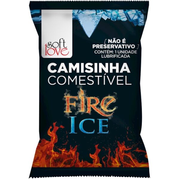 Kit 03 Camisinha Comestível Fire Ice Solúvel Soft Love - Sexy shop