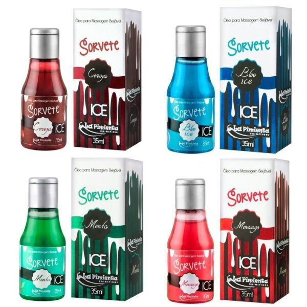 Kit 04 Gel Beijavel Sorvete Ice 35ml LáPimenta - Sexy shop