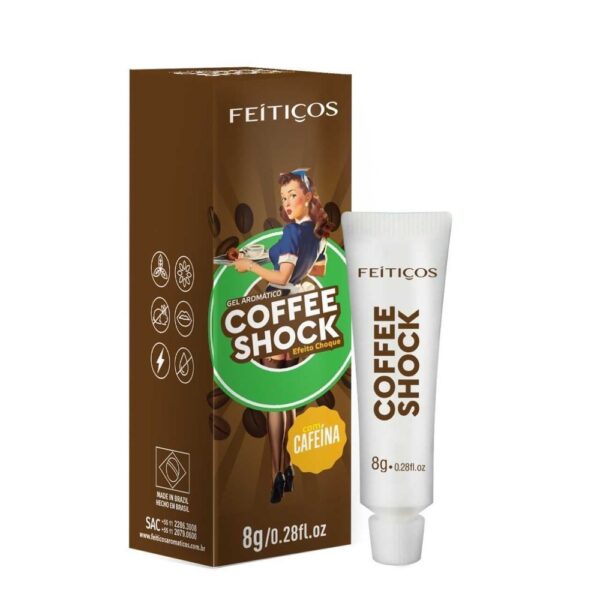 Gel Eletrizante Coffee Shock AROMÁTICO 8G FEITIÇOS - Sexshop