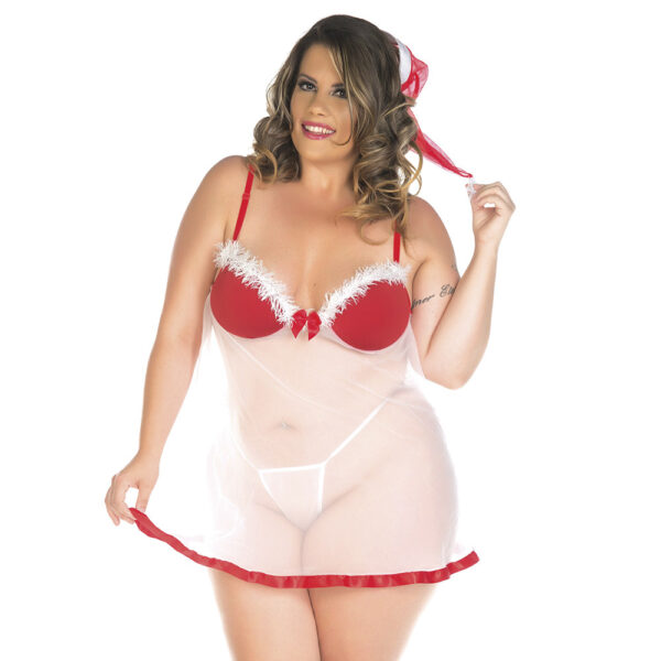 Camisola Plus Size Mamãe Noel Pimenta Sexy - Sexshop