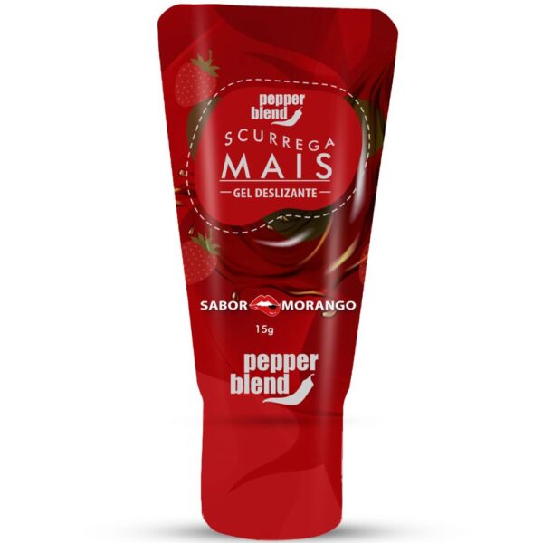 Gel comestível Scurrega Mais - MORANGO 15g Pepper Blend - Sex shop