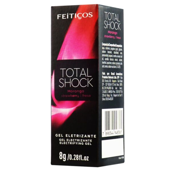 Vibrador Liquido Total Shock Beijável Morango 8gr - Sexshop