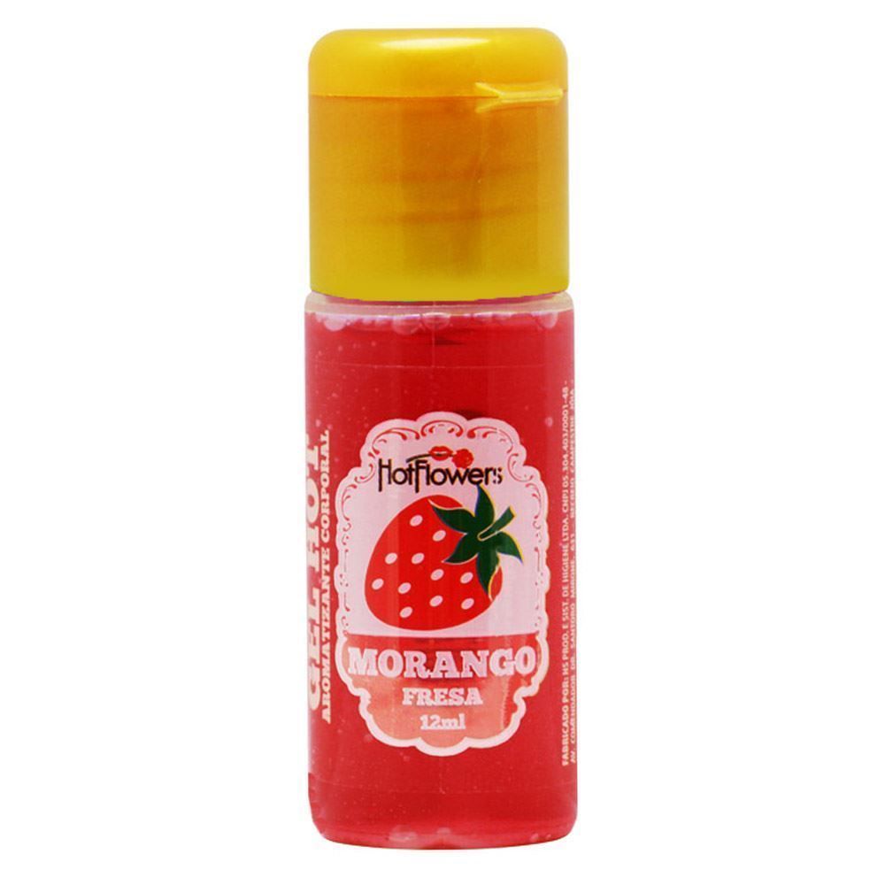 Gel Quente Aromatizante Morango 12ml Hot Flowers