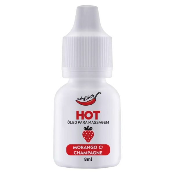 Gotas do Prazer Aromática Morango com Champanhe 8ml Chillies - Sexshop