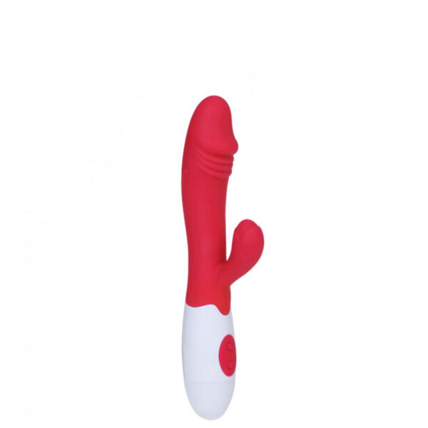 Vibrador com Detalhe de Glande com Estimulador Clitoriano