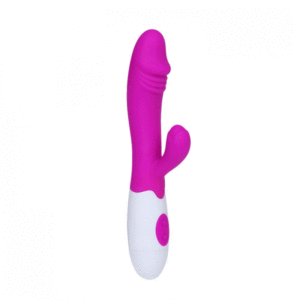 Vibrador com Detalhe de Glande com Estimulador Clitoriano