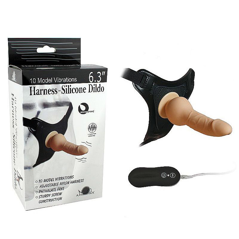 Pênis PURO Silicone com Cinta 10 Velocidades - Sexshop