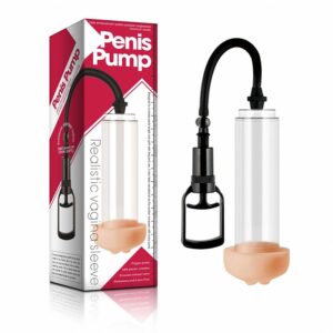 Bomba peniana com sistema de alavanca e vagina para penetração - Sexshop