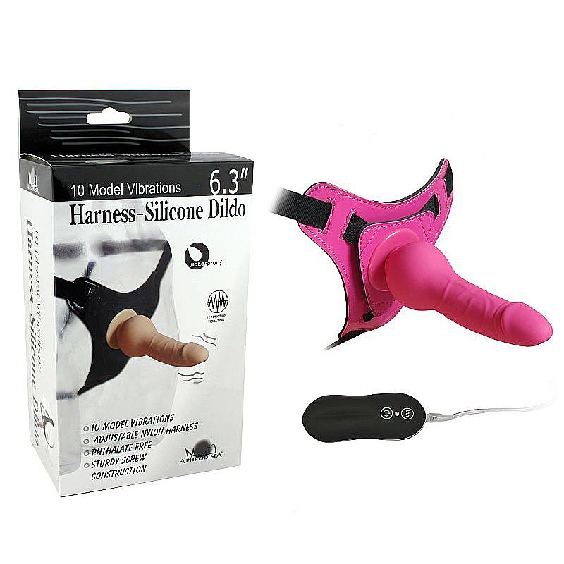 Pênis PURO Silicone com Cinta 10 Velocidades - Sexshop