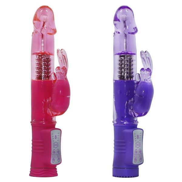 Vibrador Jack Rabbit Rotativo com Estimulador Coelho 8 Vibrações