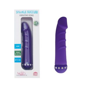 Sexshop, Vibrating Dong - Pênis Toque Macio com Strass - À Prova de água