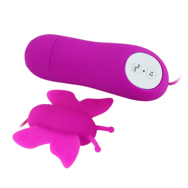 Vibrador Bullet Borboleta Silicone com 12Velocidades - Sexshop