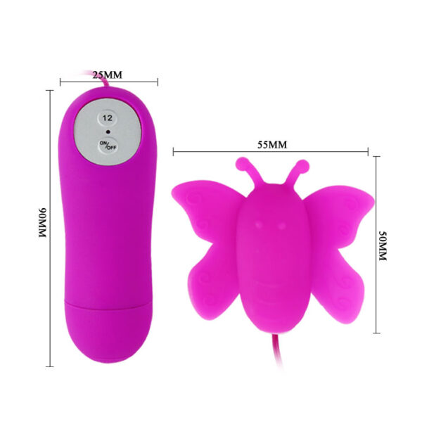 Vibrador Bullet Borboleta Silicone com 12Velocidades - Sexshop