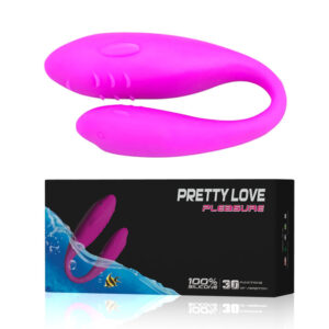 Vibrador Silicone Golfinho Duplo Recarregável 30V PRETTYLOVE - Sexshop