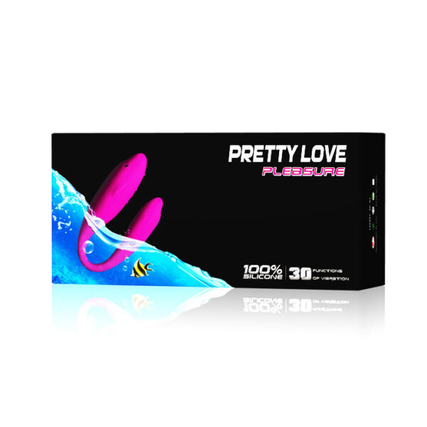 Vibrador Silicone Golfinho Duplo Recarregável 30V PRETTYLOVE - Sexshop