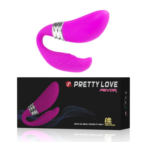 Vibrador Silicone Duplo Recarregável 12V - PRETTYLOVE - Sexshop