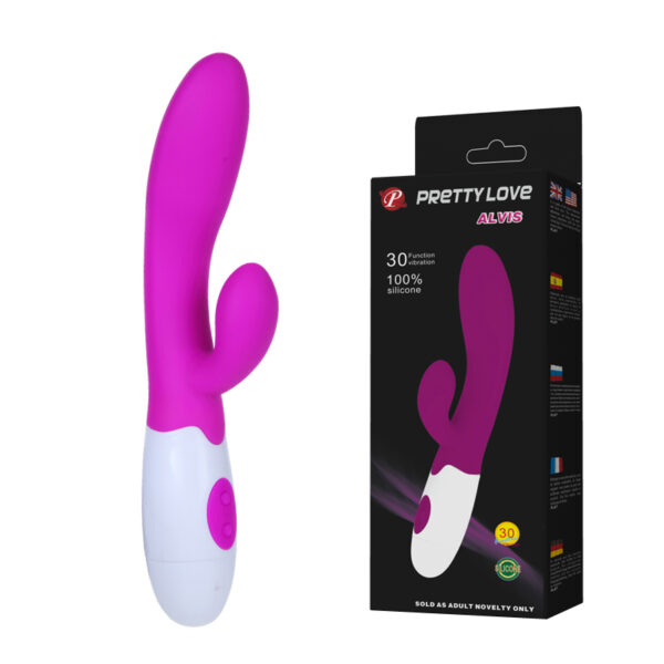 Vibrador Silicone Duplo motores, 30 velocidades PRETTYLOVE - Sexshop