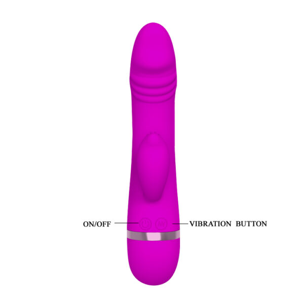 Vibrador David em Puro Silicone Dupla Estimulação - 30 Velocidades - Sexshop