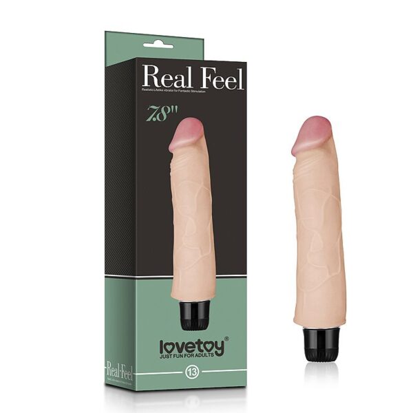 Pênis com Vibro Real Feel - CyberSkin 20 x 3,8 cm - Sexshop