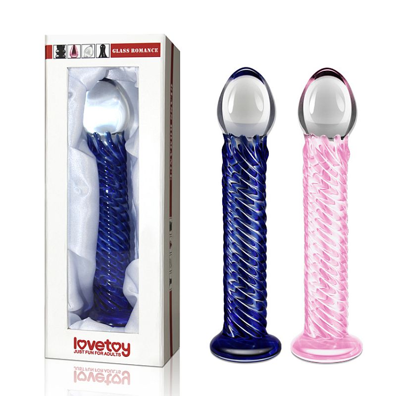 Plug Anal Bicolor em Vidro - Lovetoy - Sexshop