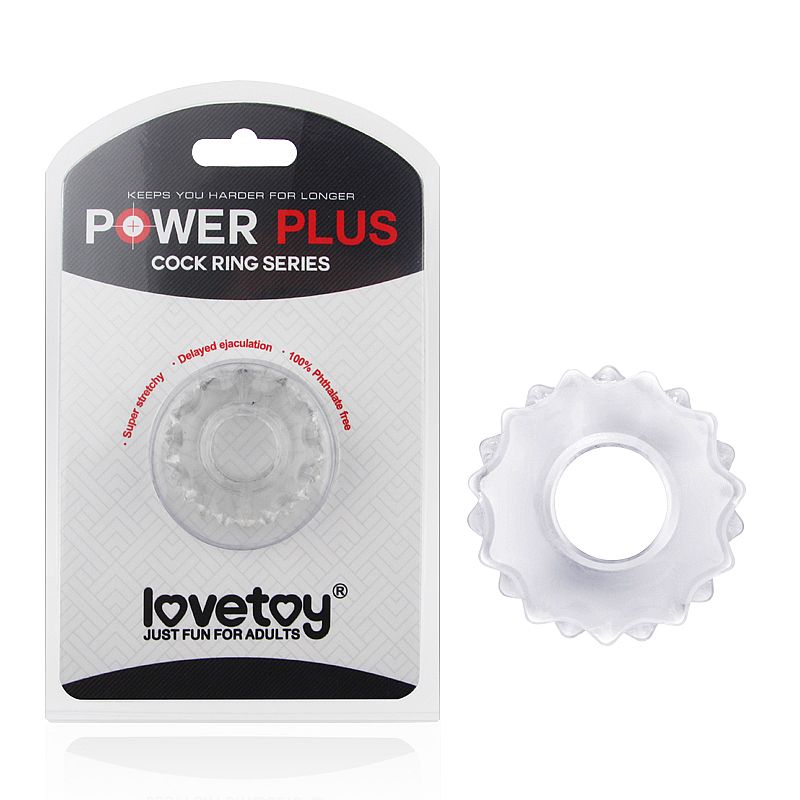 Anel Peniano Power Plus Transparente - Lovetoy - Sexshop