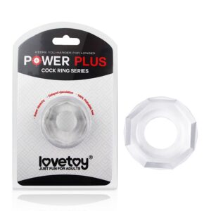 Anel Peniano Power Plus em Formato de Porca - Transparente - Sex shop