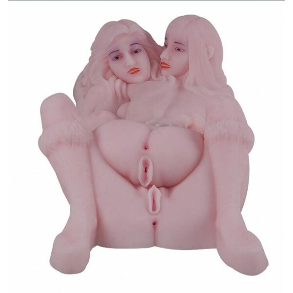 Boneca Feminina Dupla com voz em Vagina e Anus em Cyberskin com vibro - Sexshop