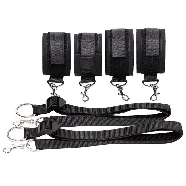 Kit Bondage LUXO Tornozelos e Punhos - Sexshop