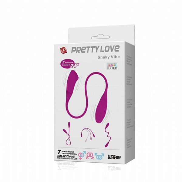 Vibrador duplo Massageador Snaky Vibe - Pretty Love - Sexshop