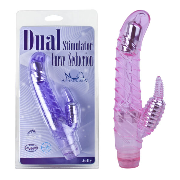 Vibrador duplo Ponto G com estimulador clitoriano - Sex shop