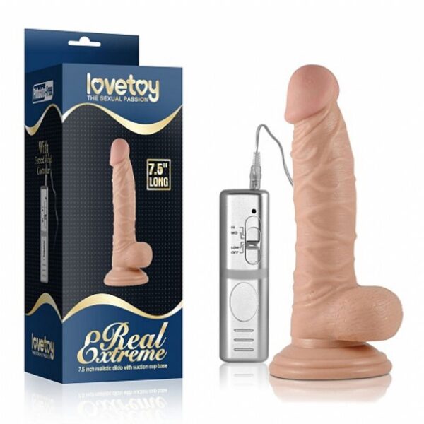 Pênis com Vibrador Real Extreme 7,5" - Lovetoy