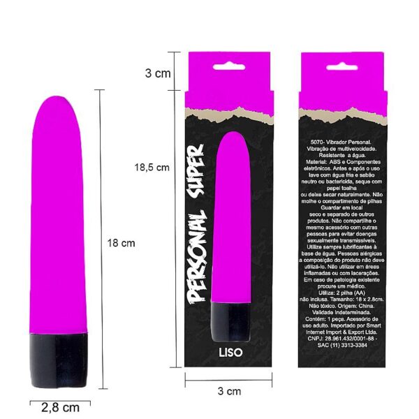 Vibrador Clássico Personal de 18 cm - Estimulação Anal e Vaginal