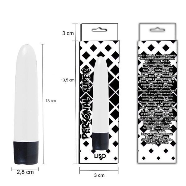 Vibrador Personal Branco 13cm - Sex shop