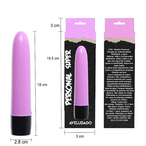 Vibrador Power Personal 18 cm Roxo