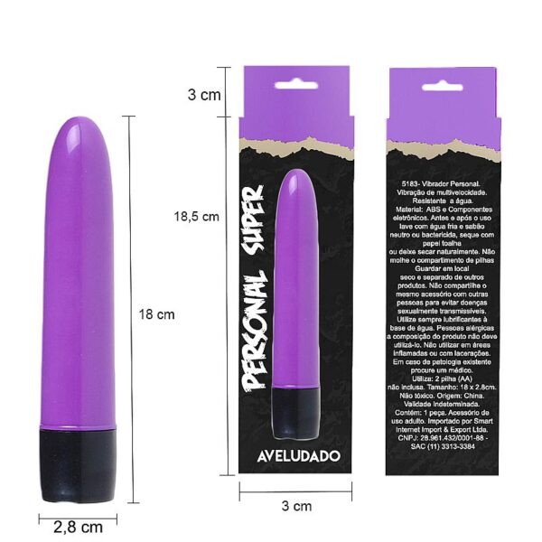 Vibrador Power Personal 18 cm Roxo