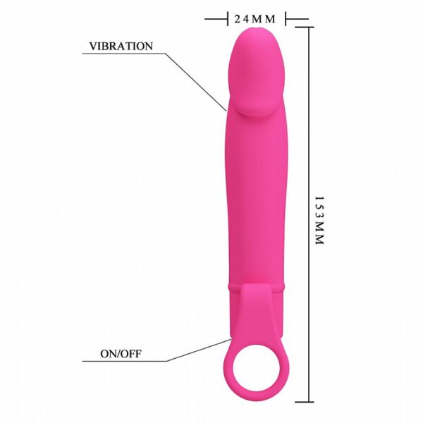 Vibrador com formato de pênis e Alça de segurança - Xiuhcoatl - Pretty Love