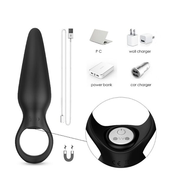 Plug Anal Vibrador e Alça de Segurança - Dada - S-Hande