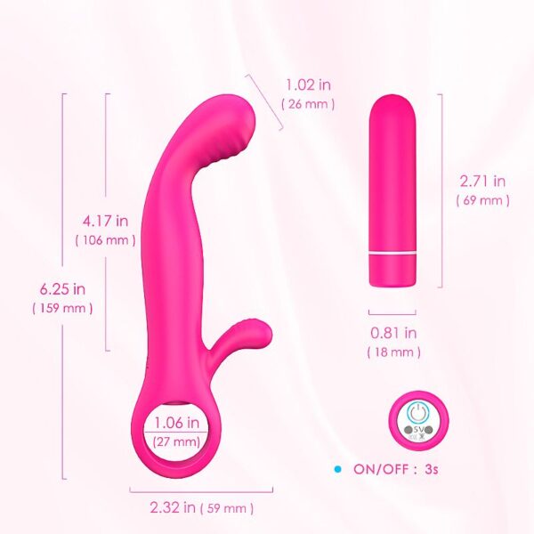 Vibrador Ponto G Feminino e Vibrador de Clitóris Orifinger - S-Hande