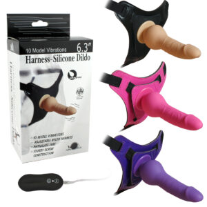 Pênis PURO, Silicone com Cinta 10 Velocidades - Sexshop