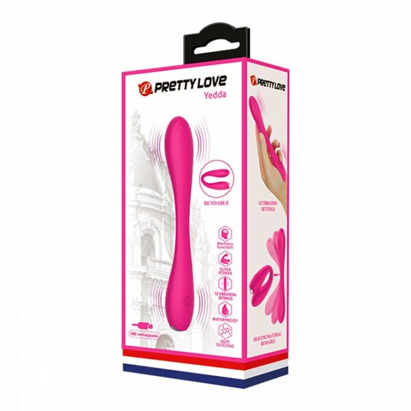 Vibrador para Casais e Ponto G - Com Vibrador nas duas pontas Yedda - Pretty Love - Sex shop