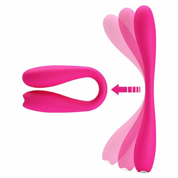 Vibrador para Casais e Ponto G - Com Vibrador nas duas pontas Yedda - Pretty Love - Sex shop