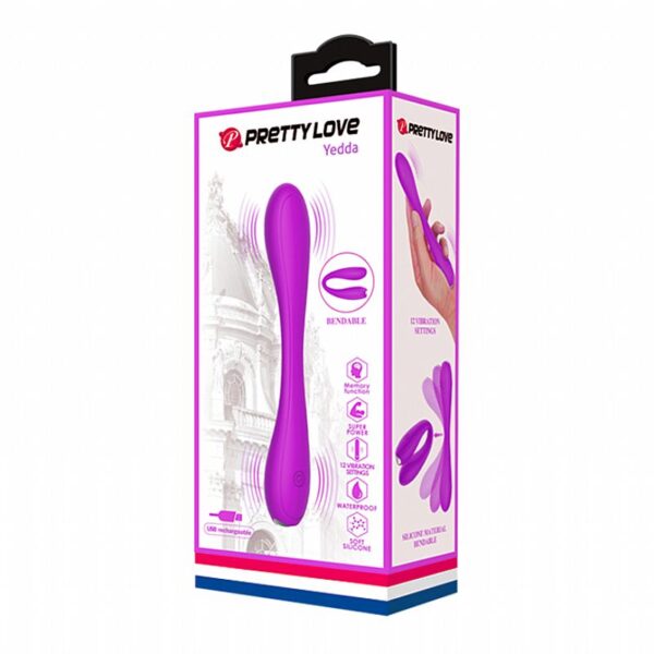 Vibrador para Casais e Ponto G - Com Vibrador nas duas pontas Yedda - Pretty Love - Sex shop