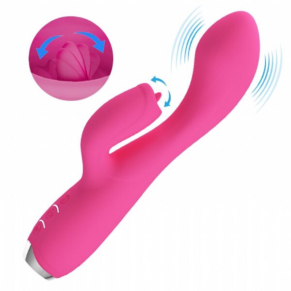 Vibrador Ponto G com Massageador Clitoriano língua - Doreen - Pretty Love - Sex shop