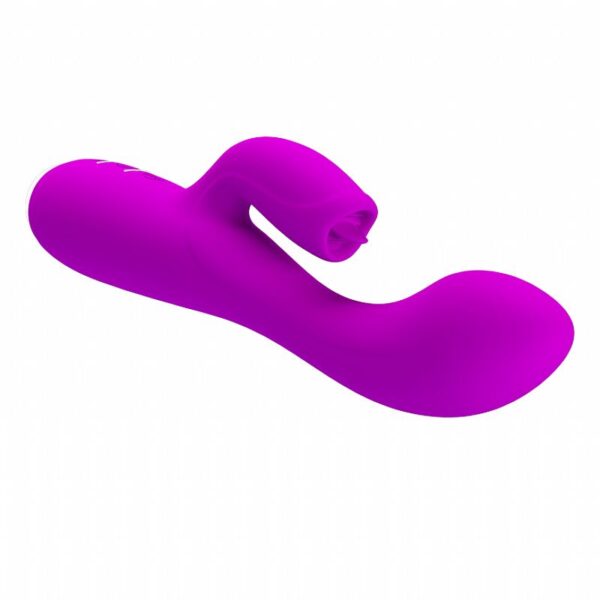 Vibrador Ponto G com Massageador Clitoriano língua - Doreen - Pretty Love - Sex shop