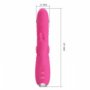 Vibrador vai e vem com Estimulador clitoriano - Dorothy Pretty Love - Sex shop