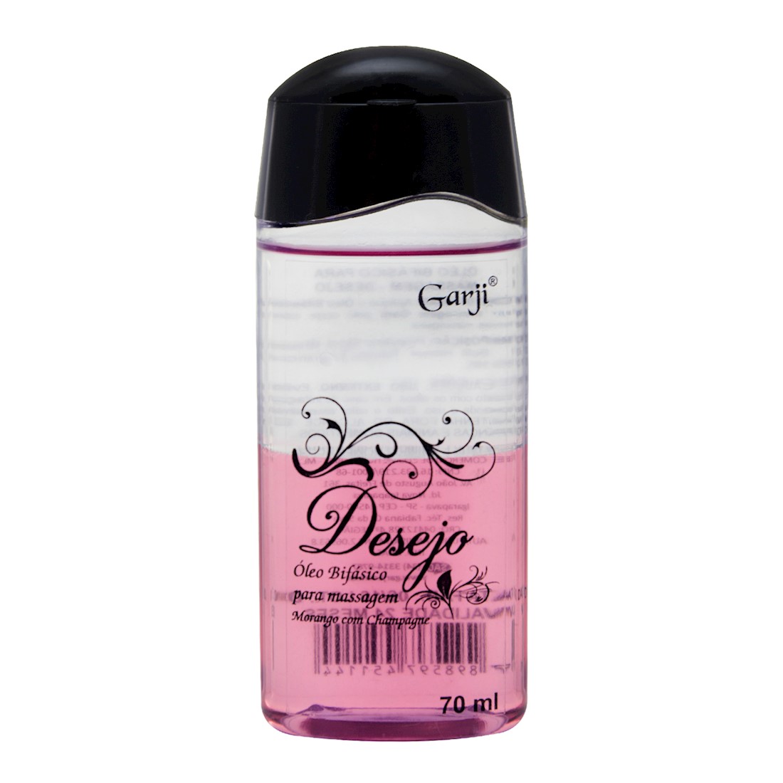 Kit 02 Óleo Bifásico Desejo Aromático 70ml Garji Morango com Champanhe - Sex shop