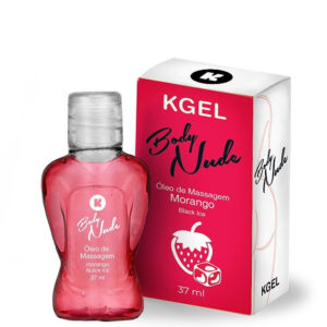 Óleo de Massagem Body Nudes Kgel Ice Morango 37ml - Sexshop